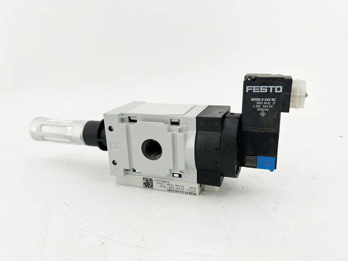 New Festo MS4N-EE-1/4-V24-S-AD1 Solenoid Valve 10Bar 145 PSI 527710