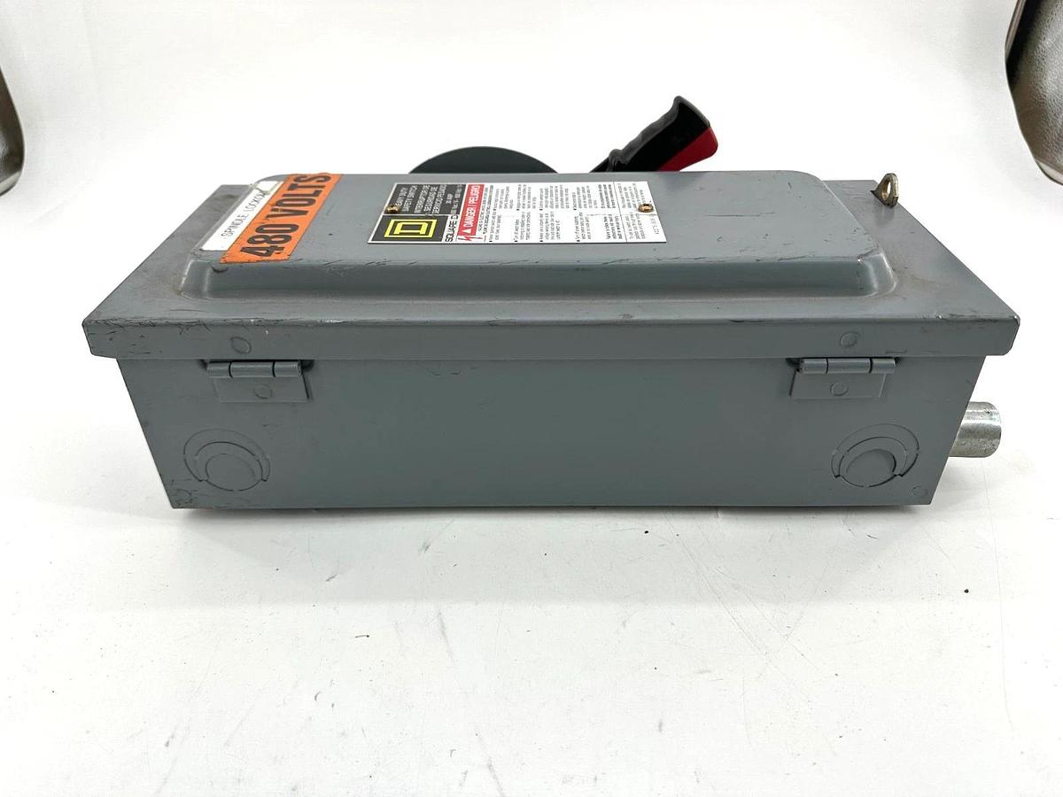 Used Square D HU361EI Safety Disconnect Snap Switch 30A 600V Max 3 Pole