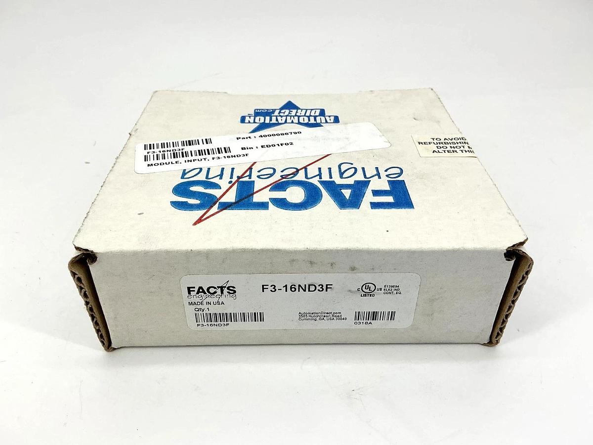 New Facts Engineering F3-16ND3F Discrete Input Module 16-Point 12-24VDC F316ND3F