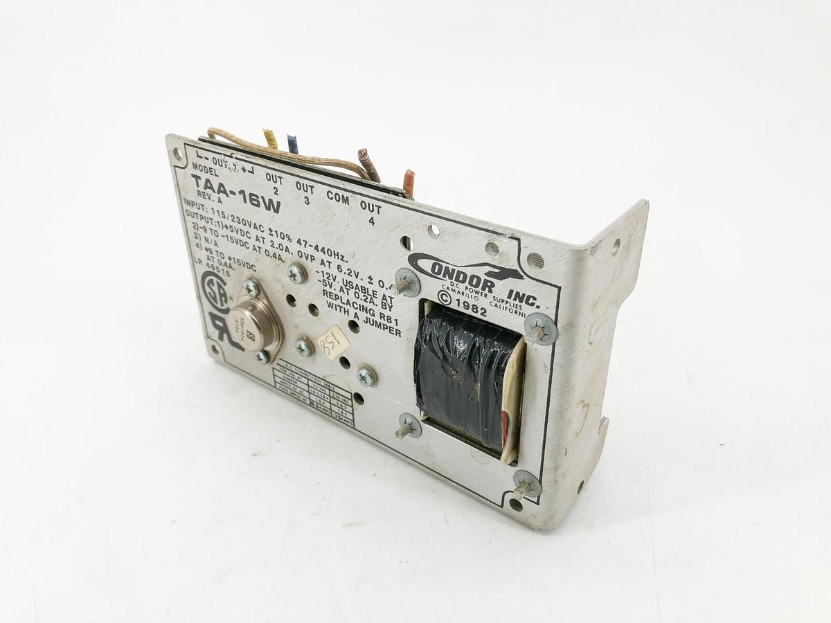 Used Condor TAA-16W Power Supply Input: 115/230VAC Output: ±5VDC 2A