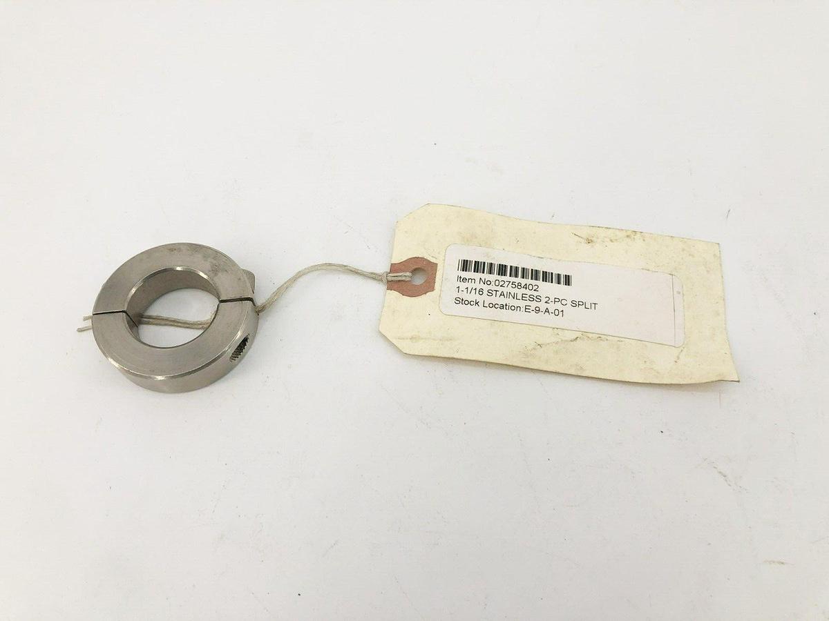 New Climax 2C-106-S Two-Piece Split Clamp Collar Stainless Steel 1-1/16" ID
