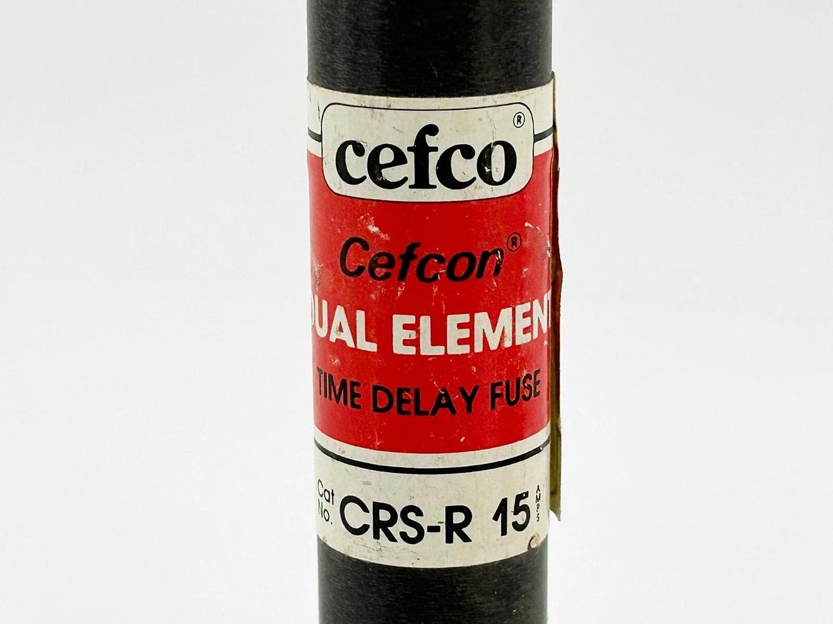 New Lot of 2 Cafco CRS-R-15 Time Delay Dual Elment Fuse 15AMP 600VAC Class RK5