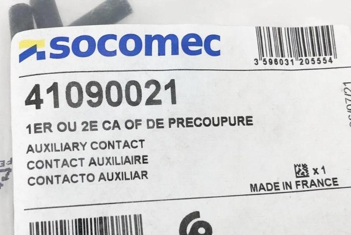 Bag of 2 New Socomec 41090021 Auxiliary Contact EF831613