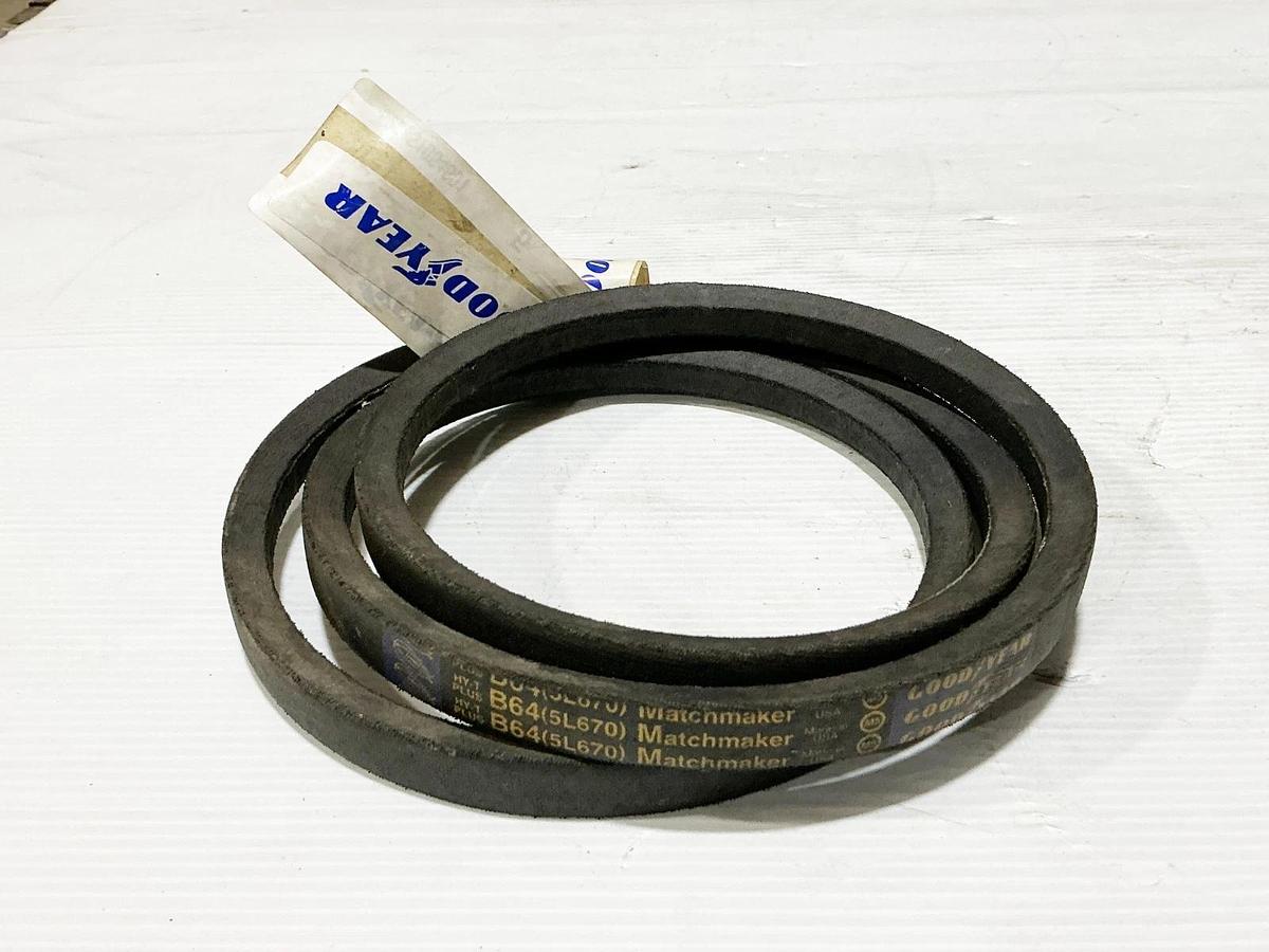 New Lot of 2 Goodyear B64 HY-T Belt 0.66" Width 1 Rib - No Box