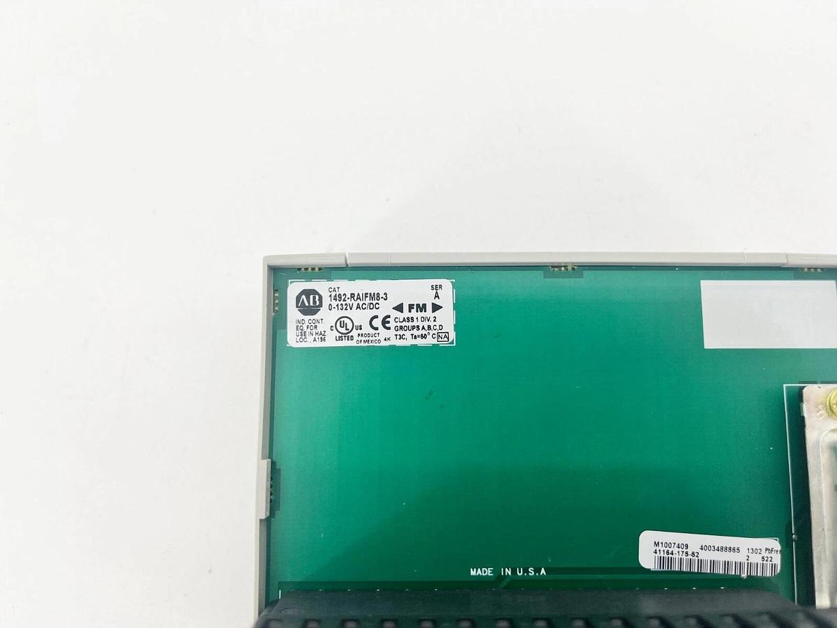 Used Allen Bradley 1492-RAIFM8-3 Ser. A PLC Wiring System Module