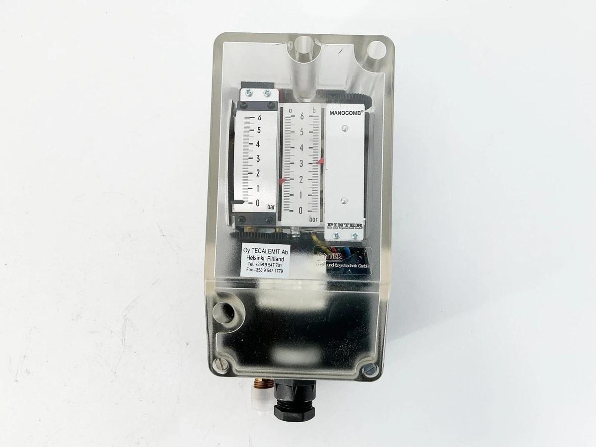 New Pinter MANOCOMB-IP65/2KA/MG Pressure Switch 0-6Bar