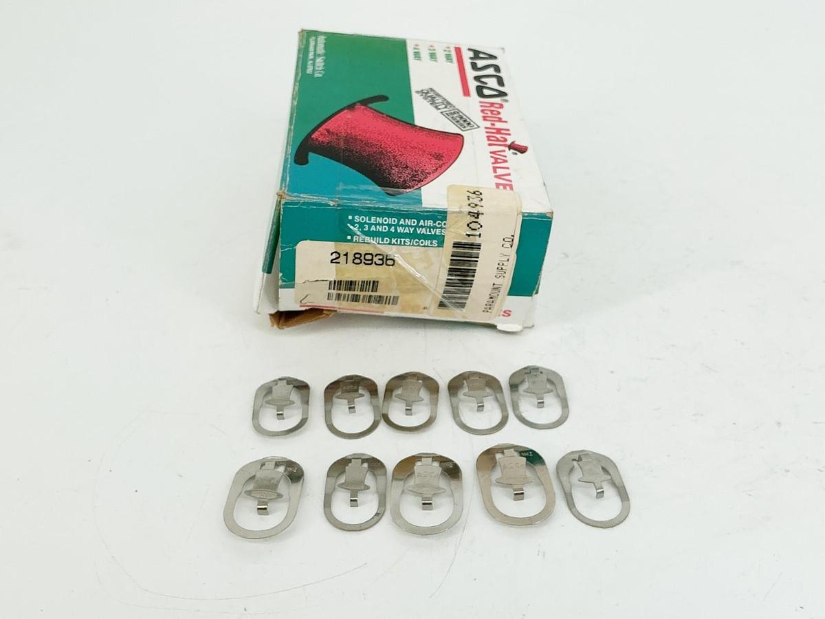 New Box of 10 Asco 218936 Rebuild M12 Clip Kit Red Hat Valves