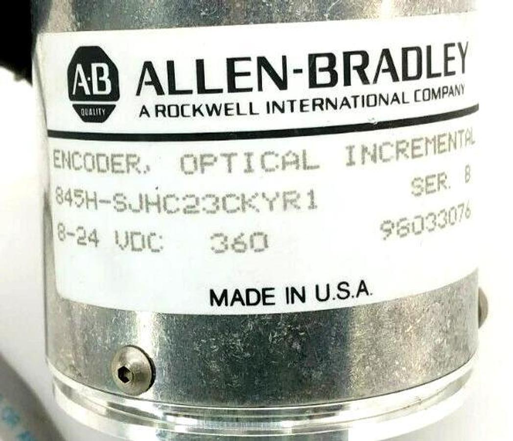 Used AB Allen Bradley 845H-SJHC23CKYR1 Ser. B Incremental Encoder 8-24VDC
