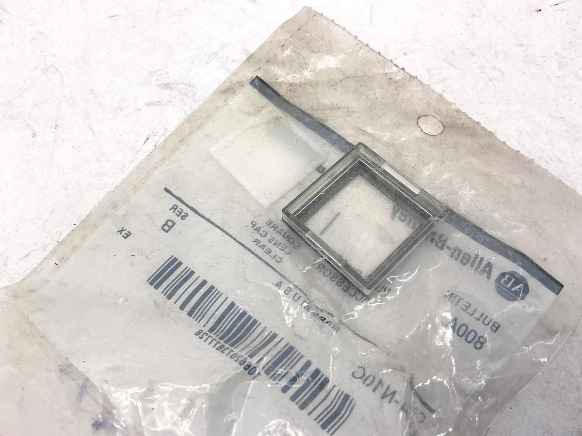 Lot of 3 New Allen Bradley 800A-N10C Pushbutton Large Square Lens Cap Clear