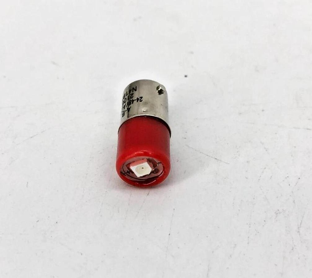 Lot of 2 New Allen-Bradley 800T-N419R Red LED Bulbs 24-48VAC - No Box