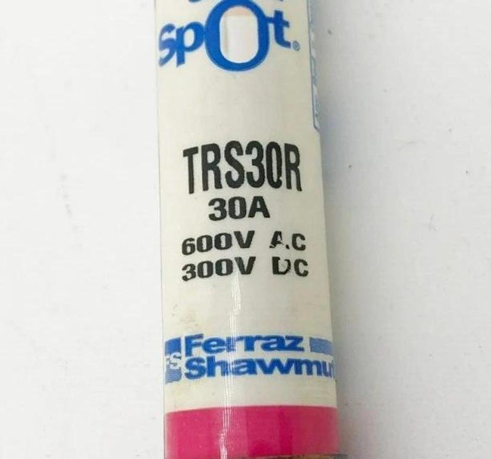 Used Lot of 3 Ferraz Shawmut TRS30R Smart Spot Fuses 30A 600VAC 300VDC