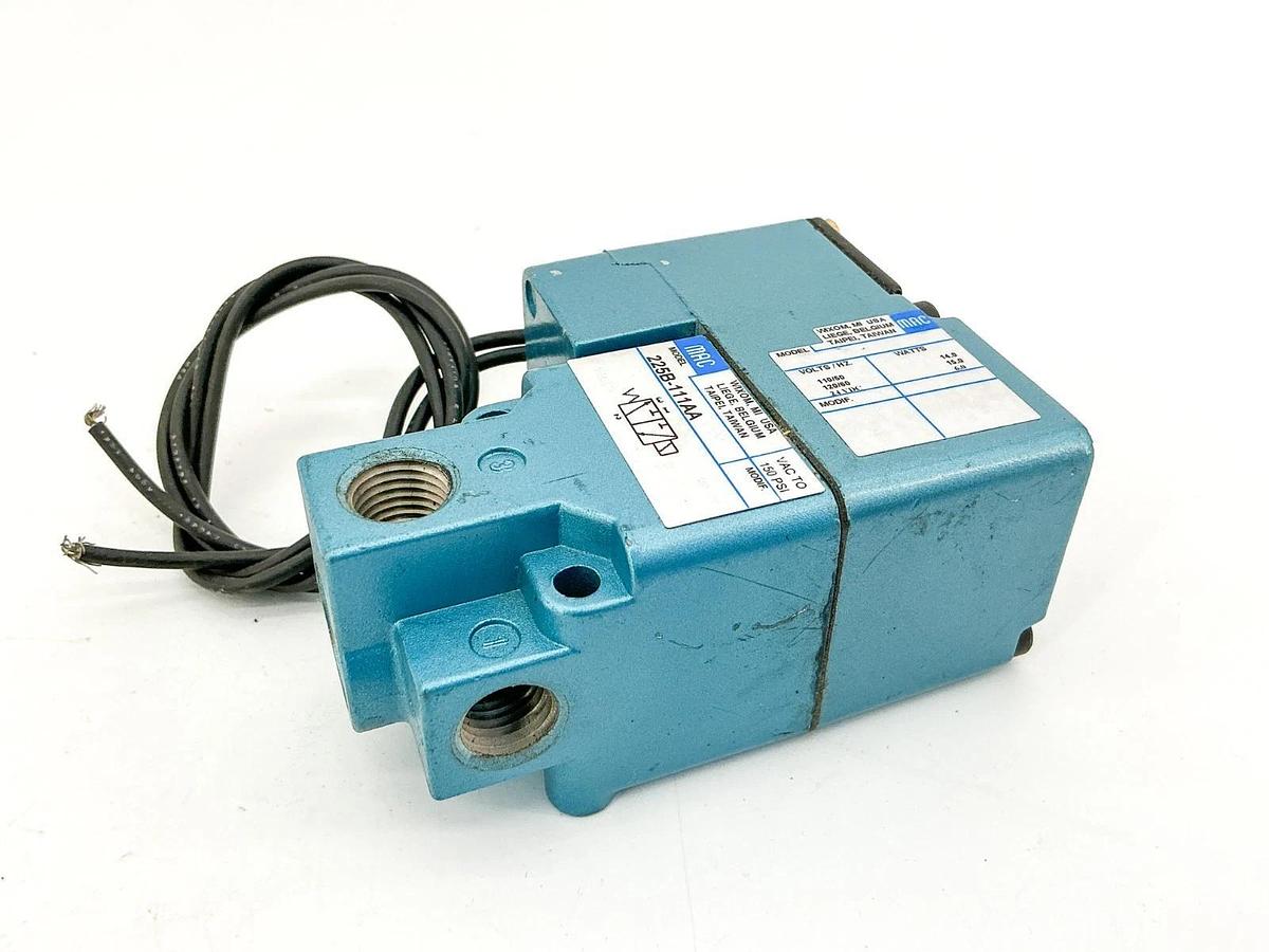 New Mac Valves 225B-111AA Solenoid Valve 110/120V 15W 150PSI - No Box