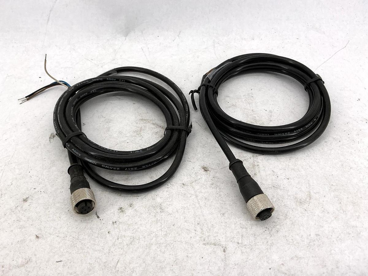 Lot of 2 New Banner Engineering MQDC-406 Cable Cordset 4-Wire Female 45136