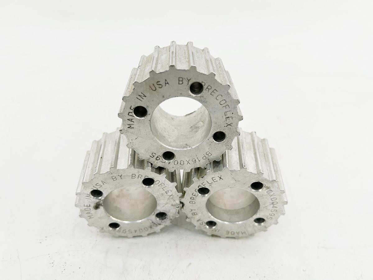 New Lot of 3 Brecoflex 16X004595 Belt Pulley Sprockets 20 Tooth 28.2mm Bore