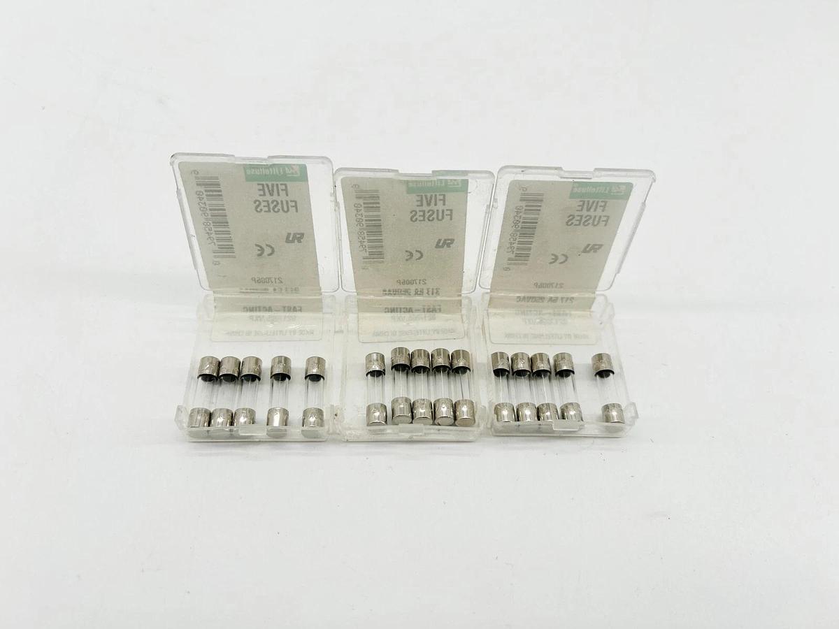 New Lot of 15 Littelfuse 217005P Fast Acting Glass Fuse 250V 5A