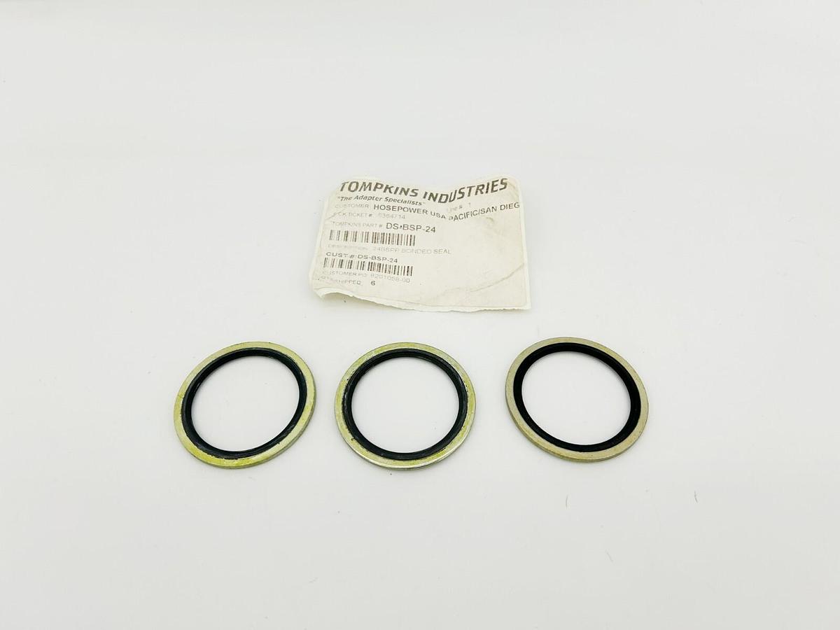 Lot of 3 New Tompkins DS-BSP-24 Hydraulic Adapters