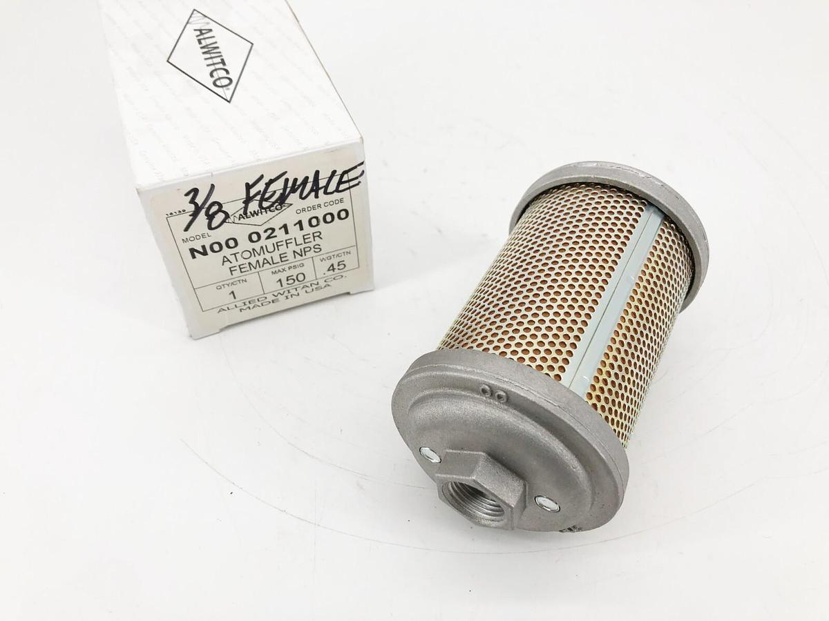 New Alwitco N00 0211000 Air Exhaust Muffler 3/8" Female 150psig 44AW56 Model 00