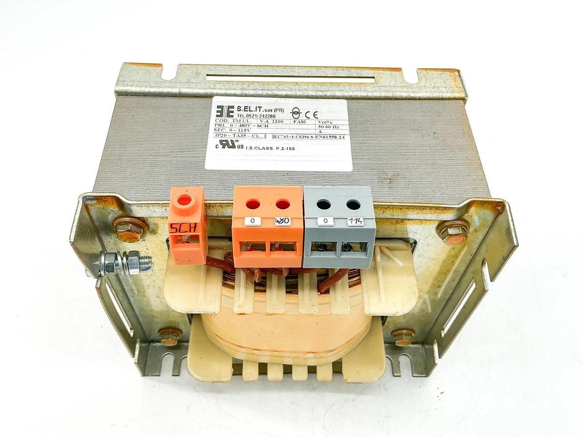 New Schweitzer S.EL.IT TMUL Transformer 1200VA 480V PRI 115V Sec 1PH - No Box