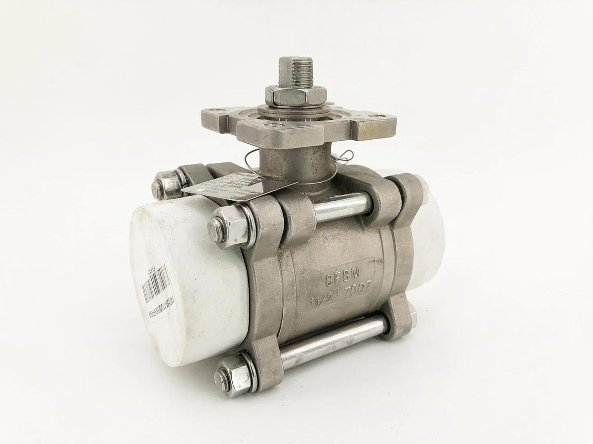New Flow-Tek 140150-11000SSKR-NA Ball Valve 1-1/2" CF8M