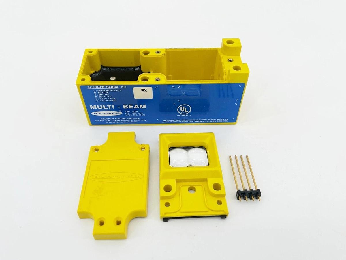 New Banner Engineering SBEX Photoelectric Scanner Block 200M Range 16445