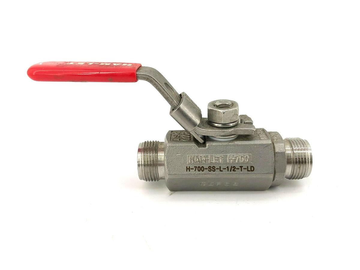New Ham-Let H-700-SS-L-1/2-T-LD Compression Locking Handle Ball Valve, 1/2", SS