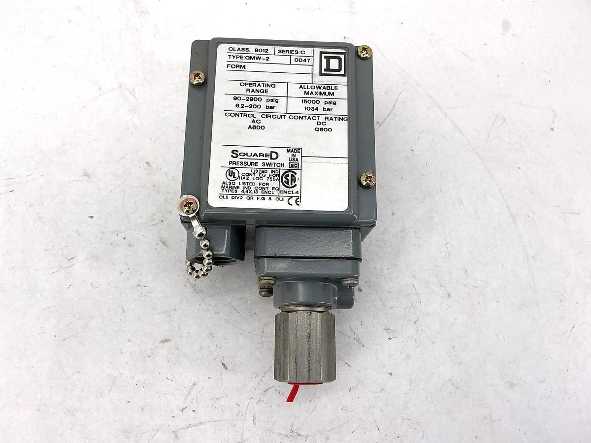 New Square D 9012GMW-2 Ser C Dual Stage Pressure Switch Stg1: 1500psig