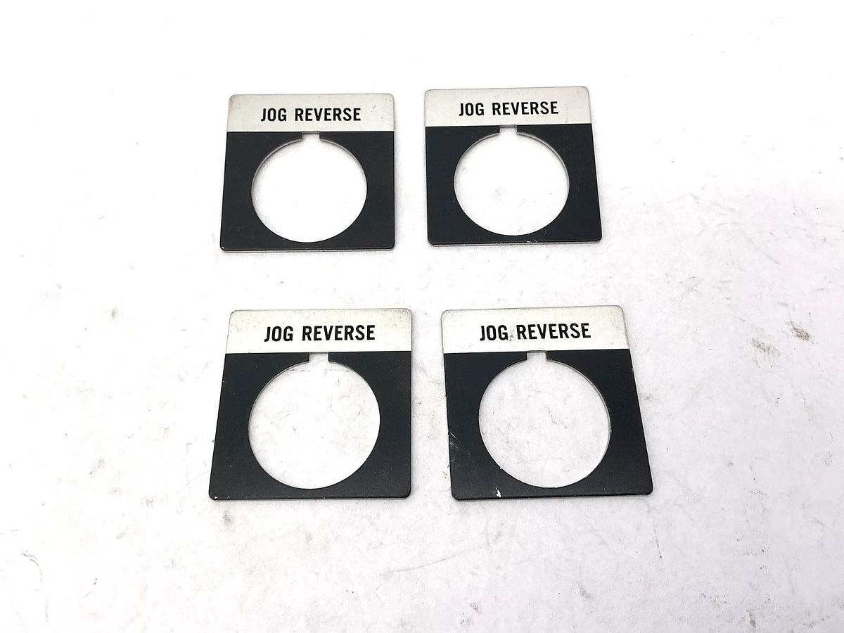 Lot of 4 New Allen Bradley 800T-X519 Ser A Legend Plate Jog-Reverse Accessory