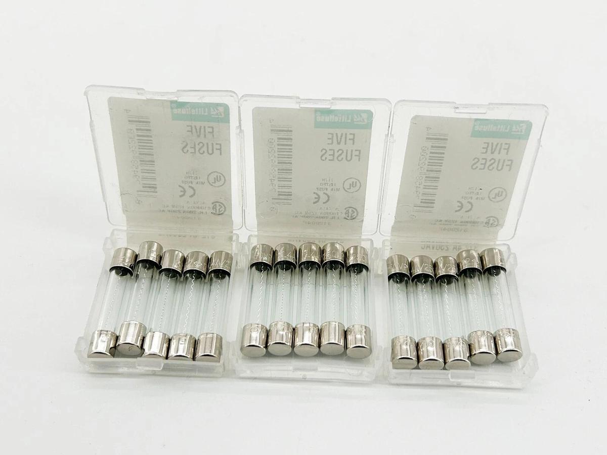 New Lot of 15 Littelfuse 312004P Glass Fuse 250V 4A
