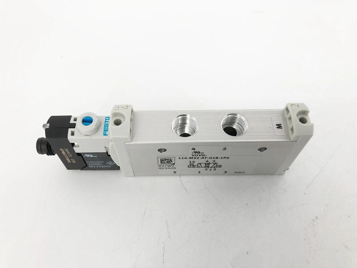 New Festo VUVG-L14-M52-AT-G18-1P3 Solenoid Valve 24VDC 574229 - No Box
