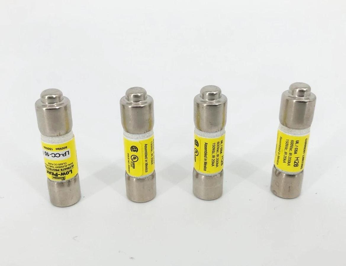 Lot of 4 New Bussmann LP-CC-10 Fuses 10A 600VAC 150VDC - No Box