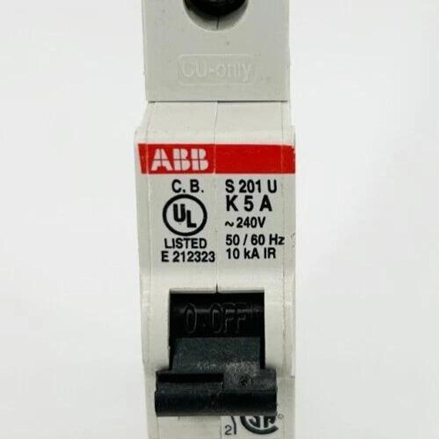 Lot of 2 New ABB S201UK5A Circuit Breakers 1-Pole 5A 240V