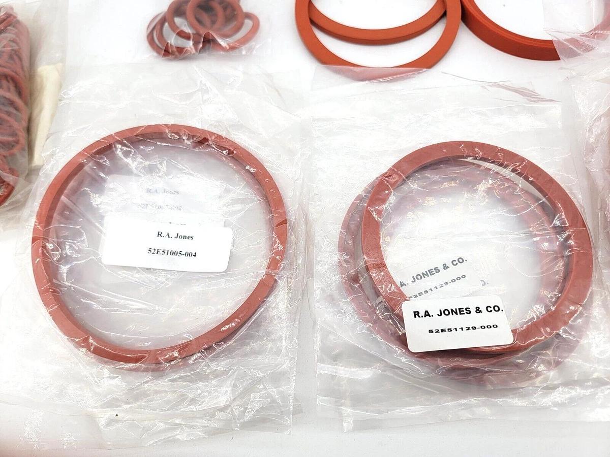 Lot of 62 Assorted R.A. Jones O-Rings for Packaging Equipment
