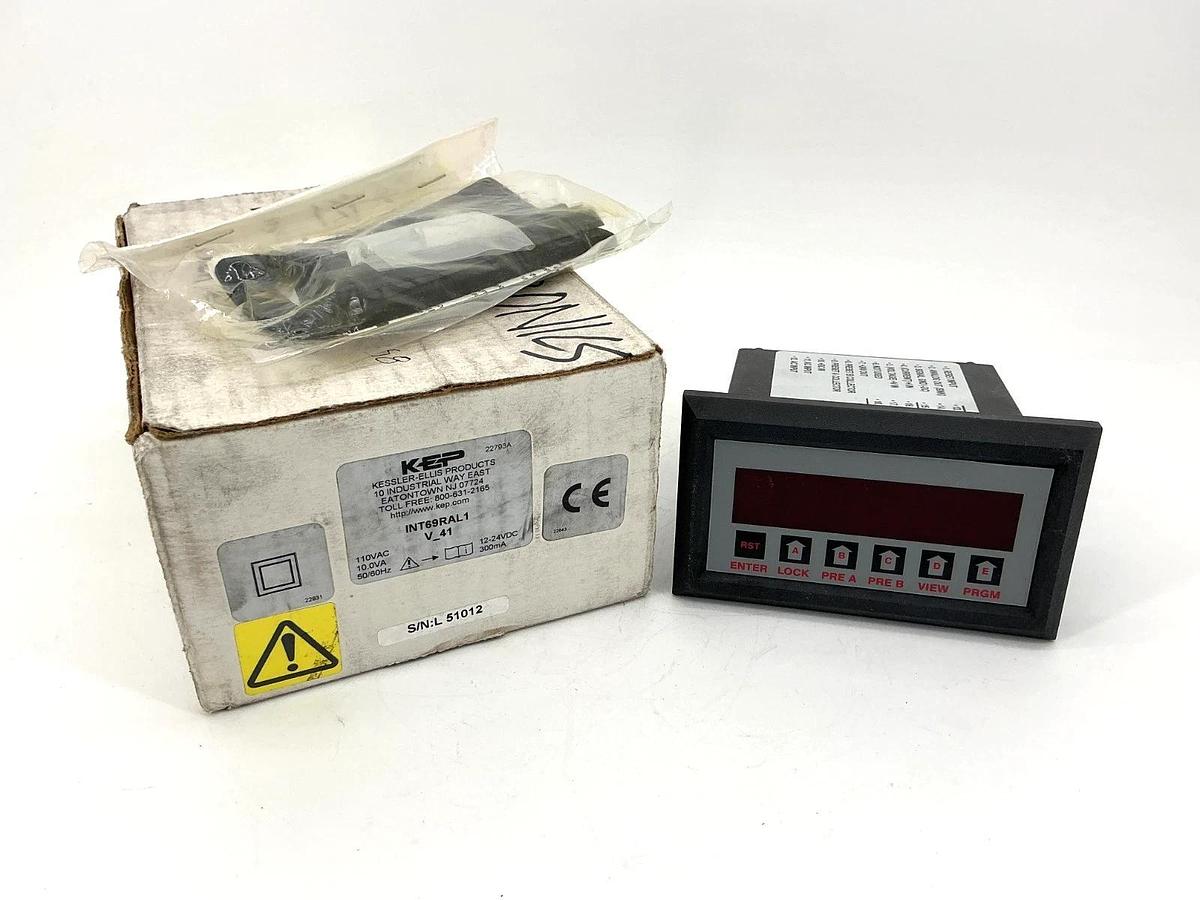 New KEP INT69RAL1 Electronic Counter Ratemeter V_41 12-24VDC 110VAC 50/60HZ