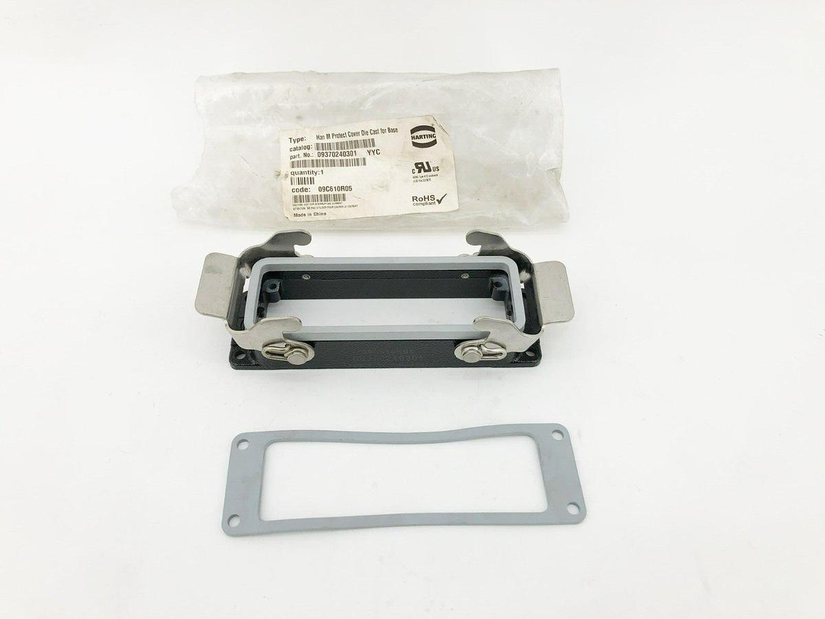 New Harting 09370240301 Two Lever Locking Bulkhead Housing HAN24M-HBM-DL