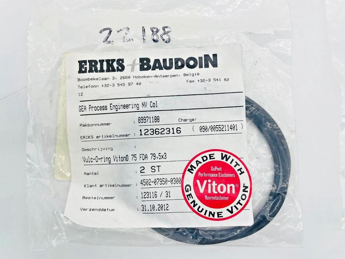 Lot of 13 New Eriks + Baudoin Viton O-Rings 12362389 12362311 12362316 12362424