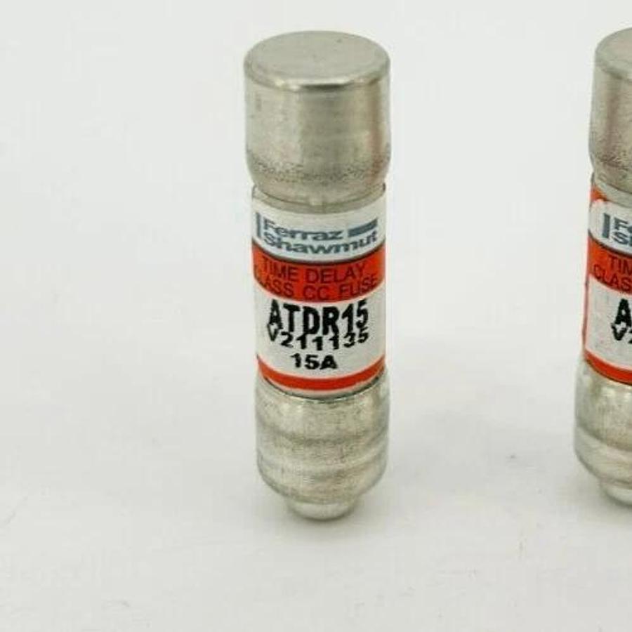 Lot of 2 New Ferraz Shawmut ATDR15 Fuses 15A 600VAC 300VDC Class CC