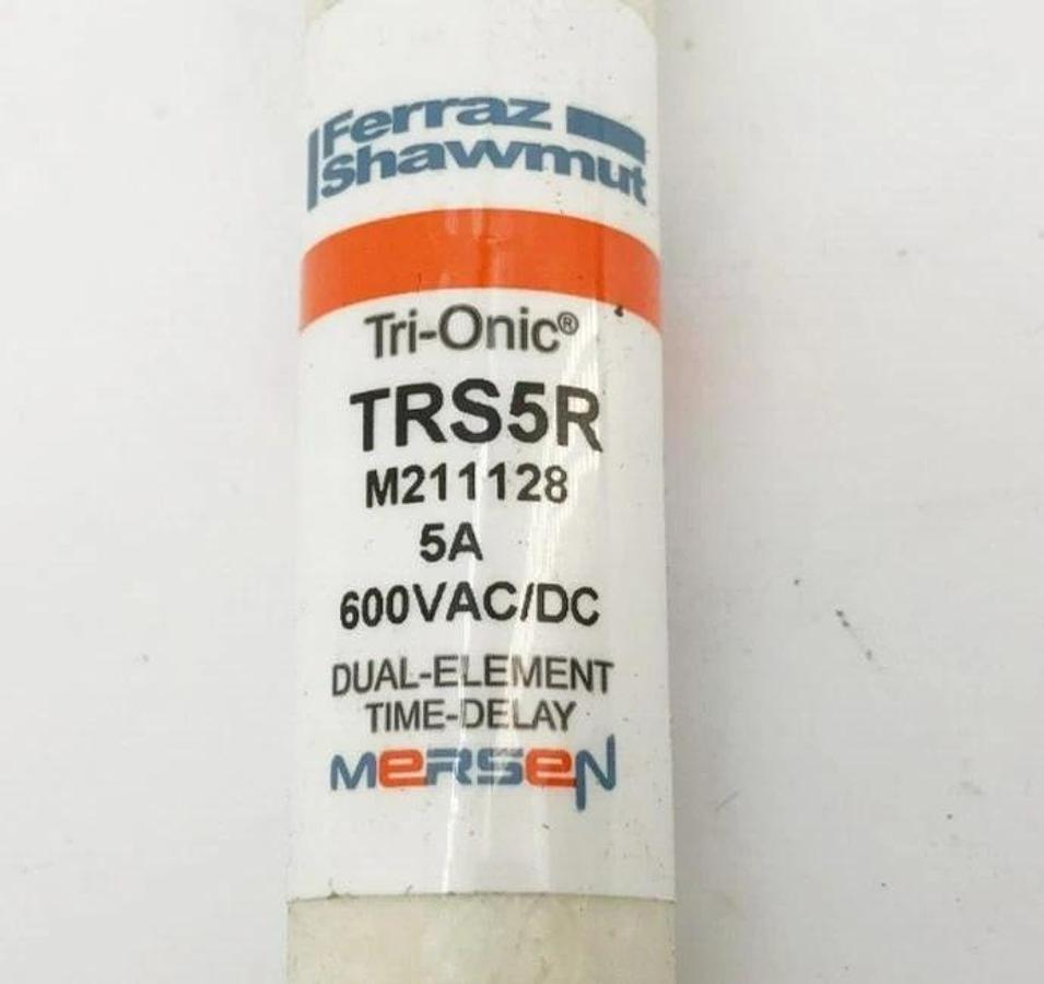 Lot of 3 New Ferraz Shawmut TRS5R Time Delay Fuses 5A 600VAC/DC