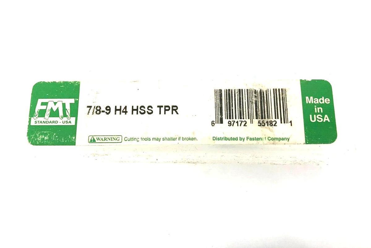 New FMT 7/8-9 H4 HSS TPR Flute Plug Tap