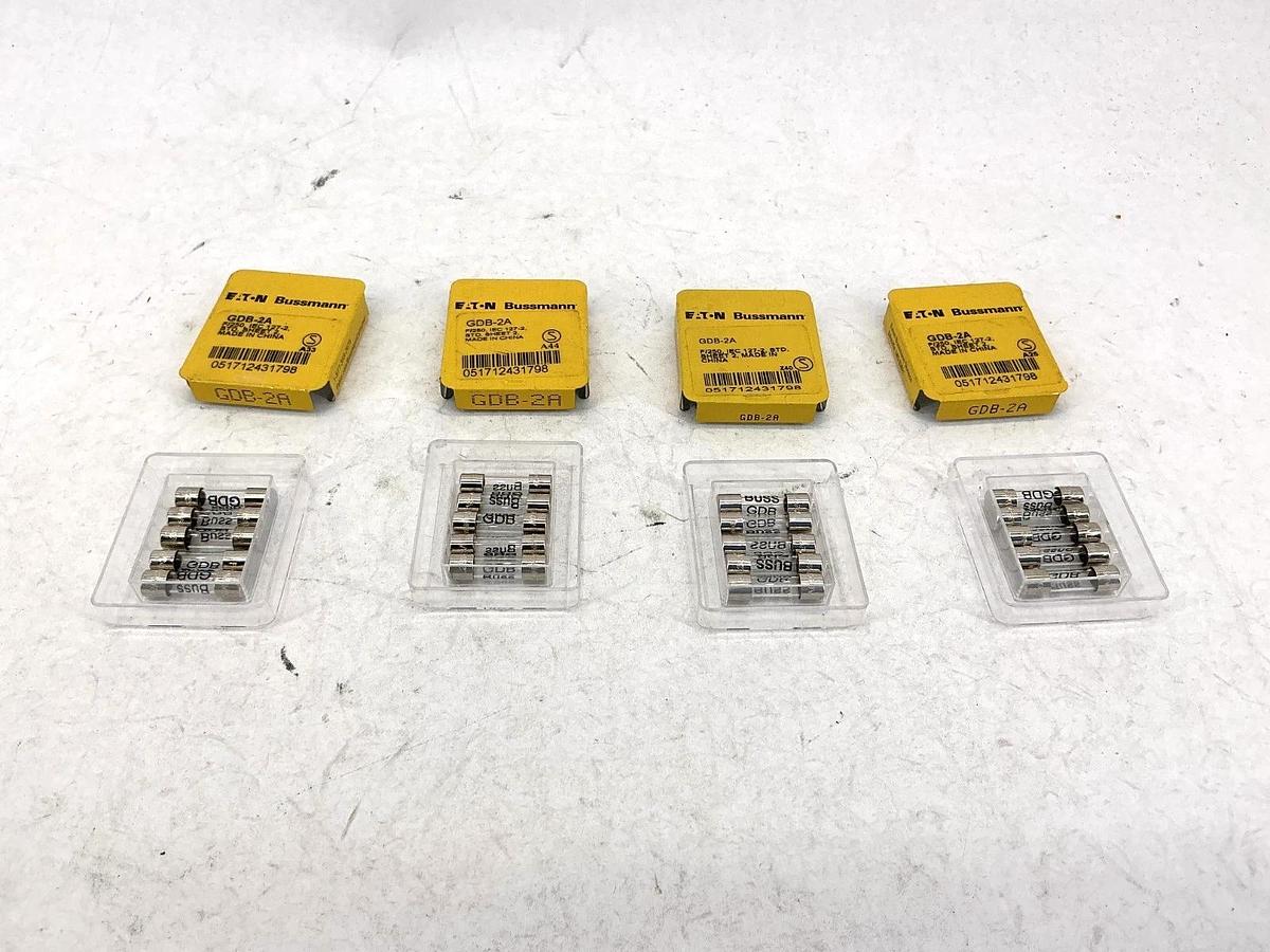 Lot of 20 New Bussmann GDB-2A Glass Mini Fuses 2A 250V