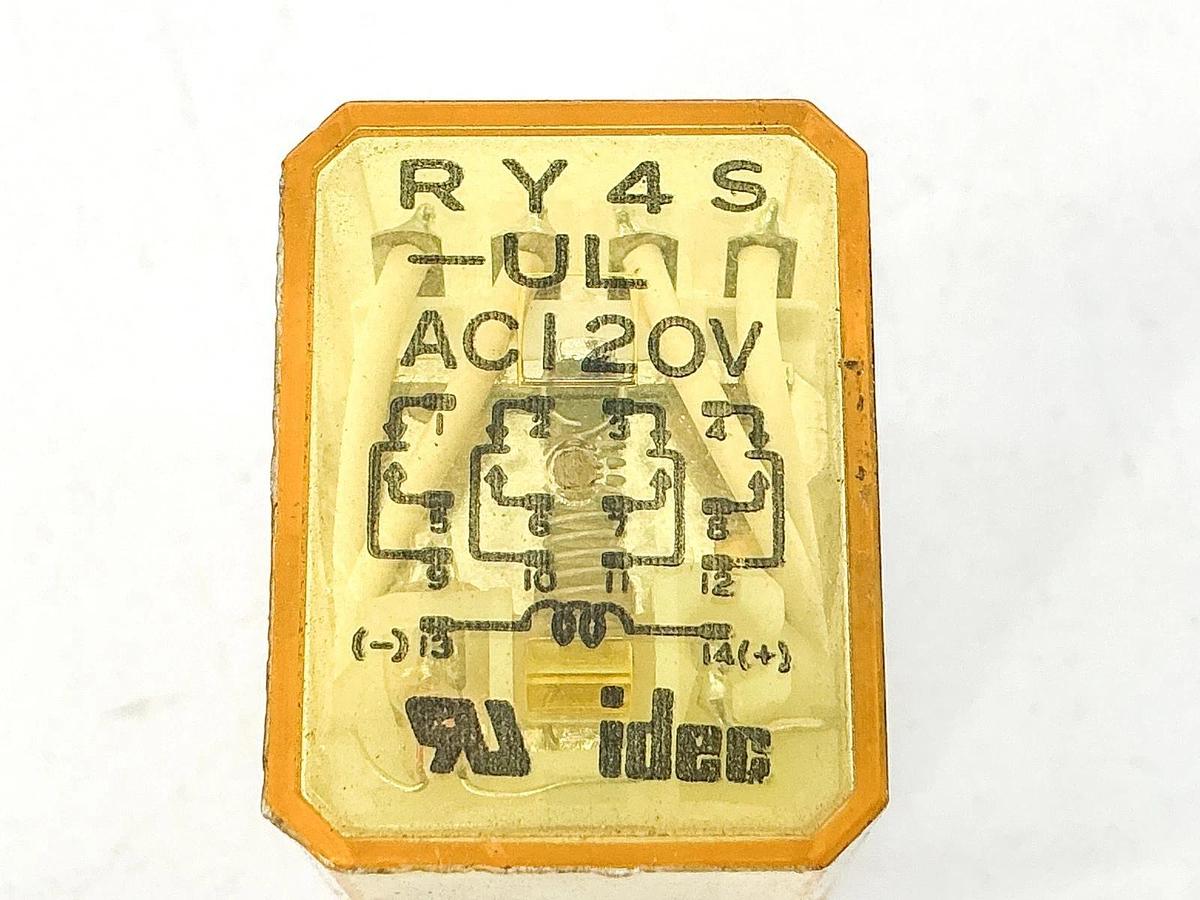 New Lot of 3 IDEC RY4S-UL Relay 120V 5A - No Box