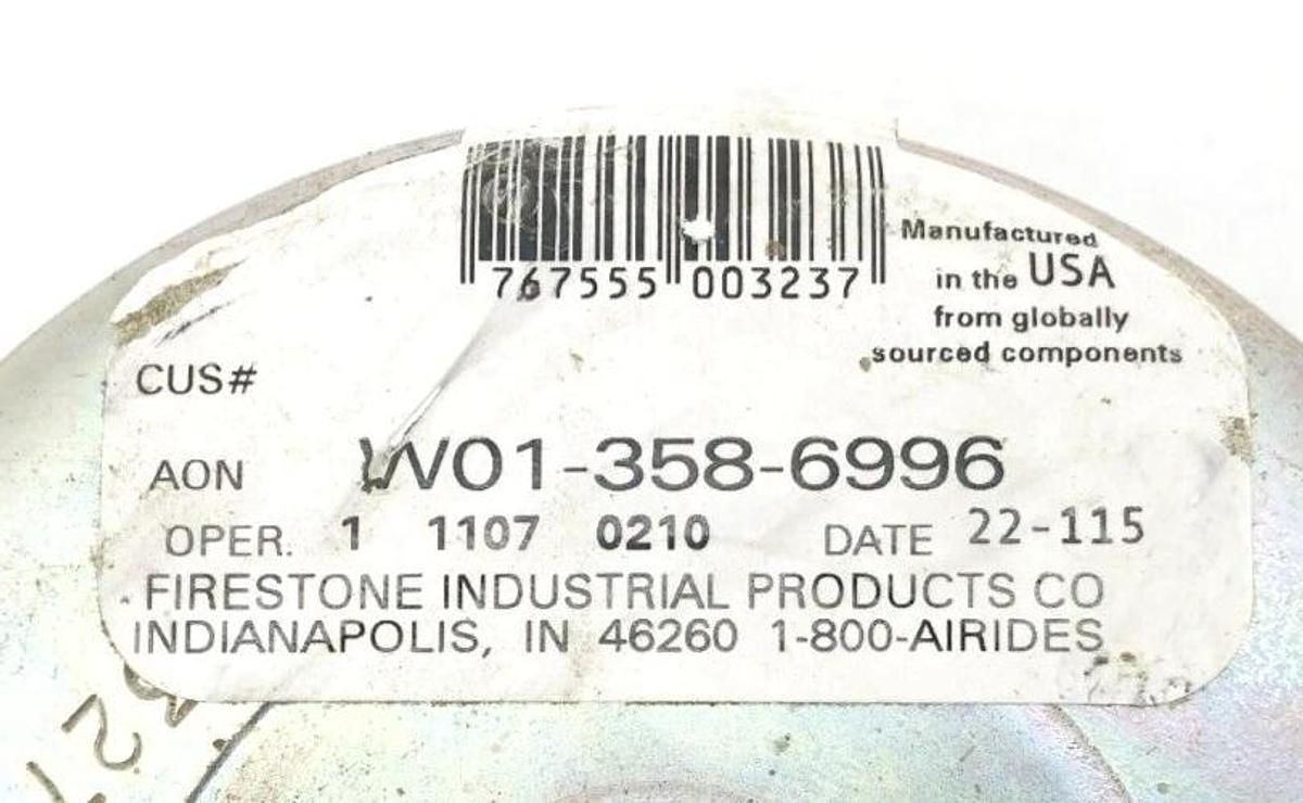 New Firestone W01-358-6996 Single Convolute Air Spring 3/4 NPT Air Inlet