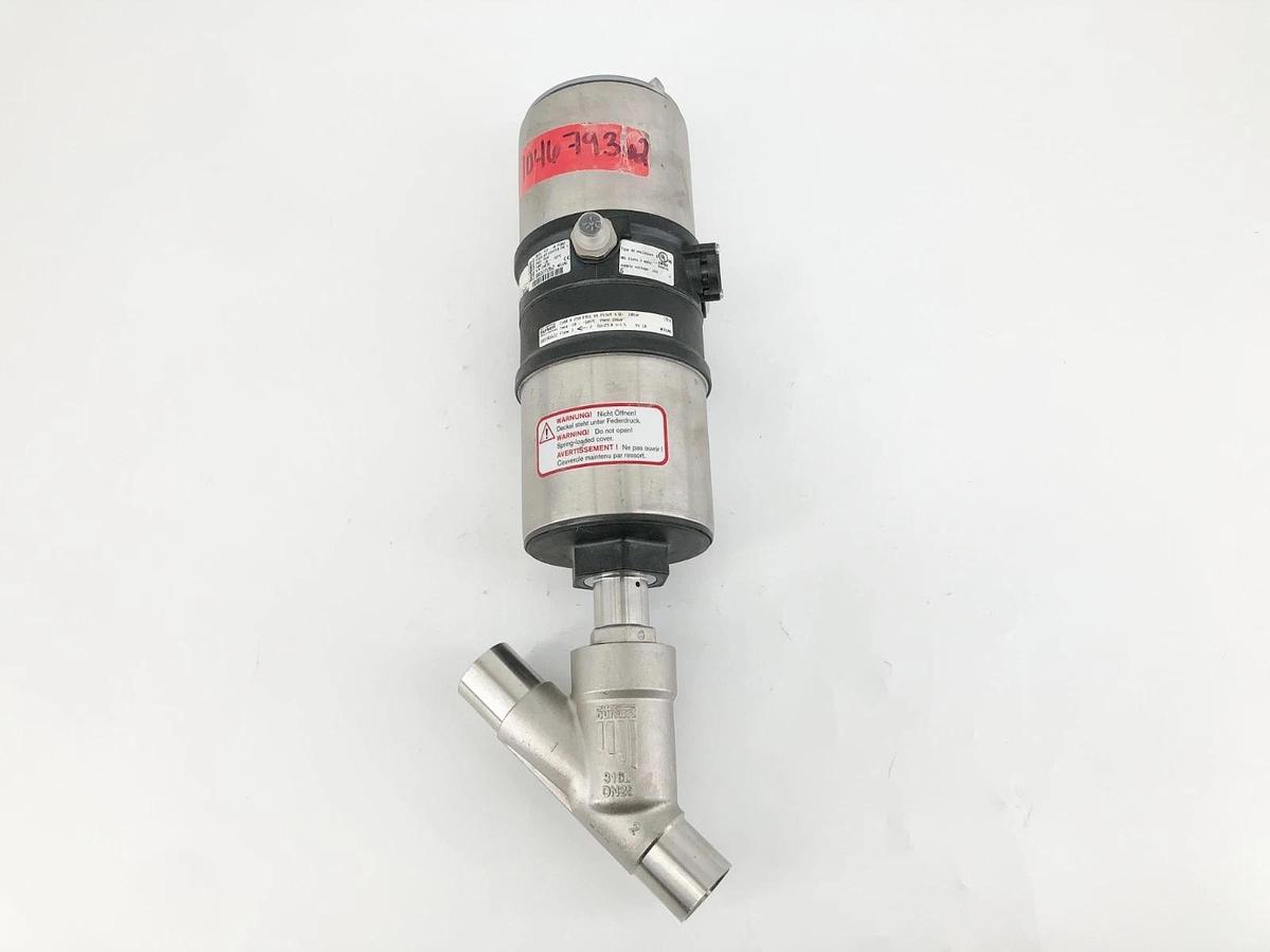 New Burkert 00186622 Seat Valve 2100 A 25M PTFE VA Pilot 4.8-10 bar- No Box