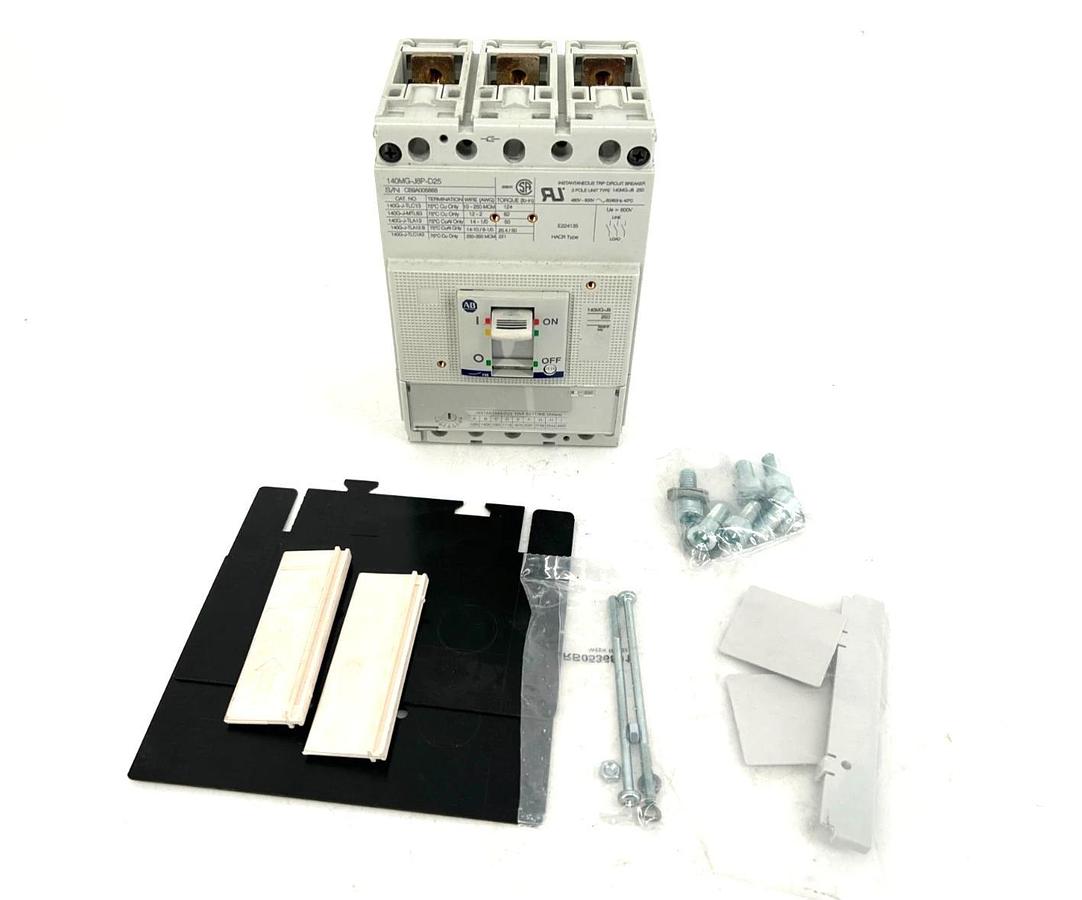 New Allen Bradley 140MG-J8P-D25 Circuit Breaker 480-600V 250A 3P J-Frame No Box