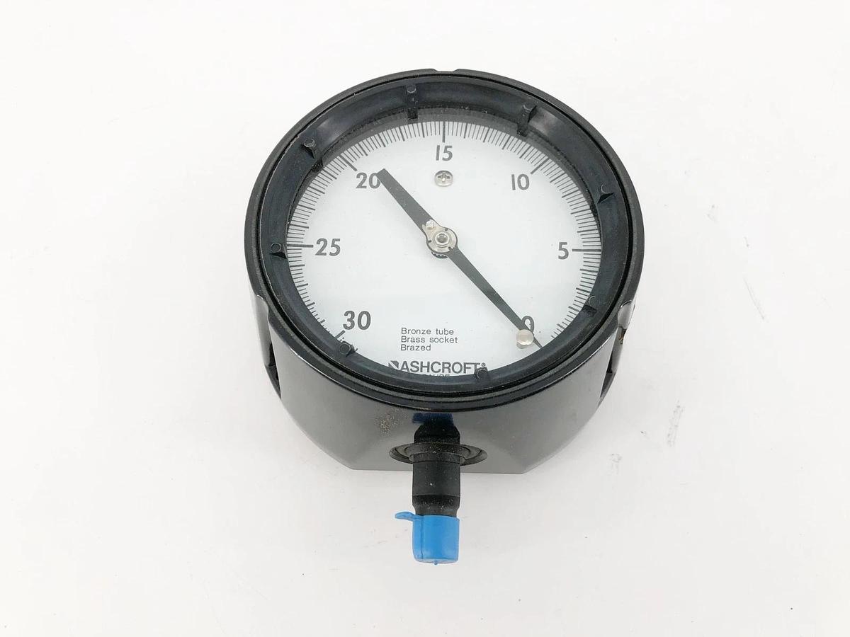New Ashcroft 45-1279AS-02L-30/0IMV Pressure Gauge 4-1/2" 30/0IMV 1/4" NPT Lower