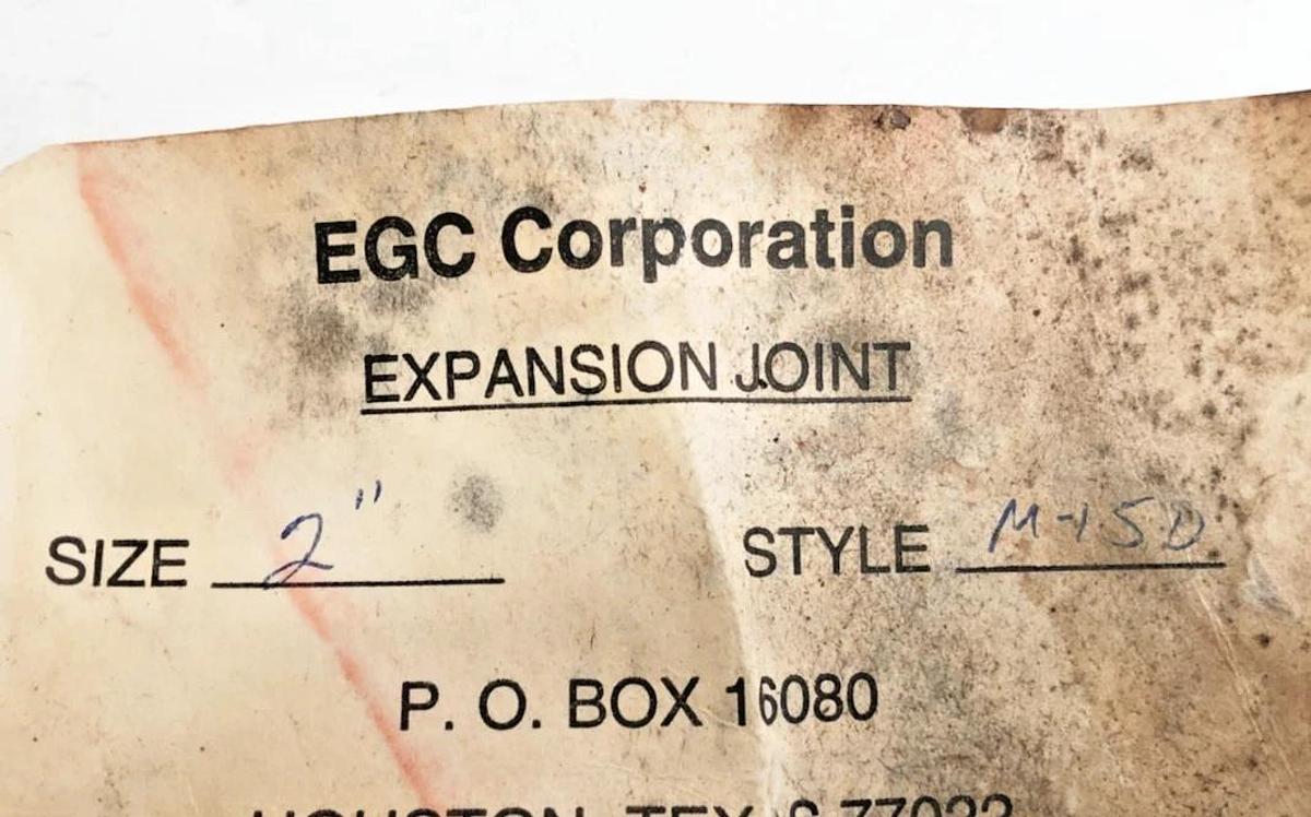 New EGC M-150 Expansion Joint Size 2" - No Box