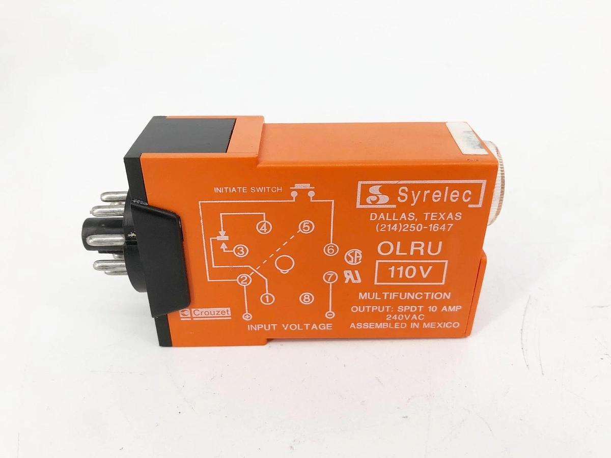 New Crouzet OLRU Multifunction Timer 110VAC Output: SPDT 10A 240VAC