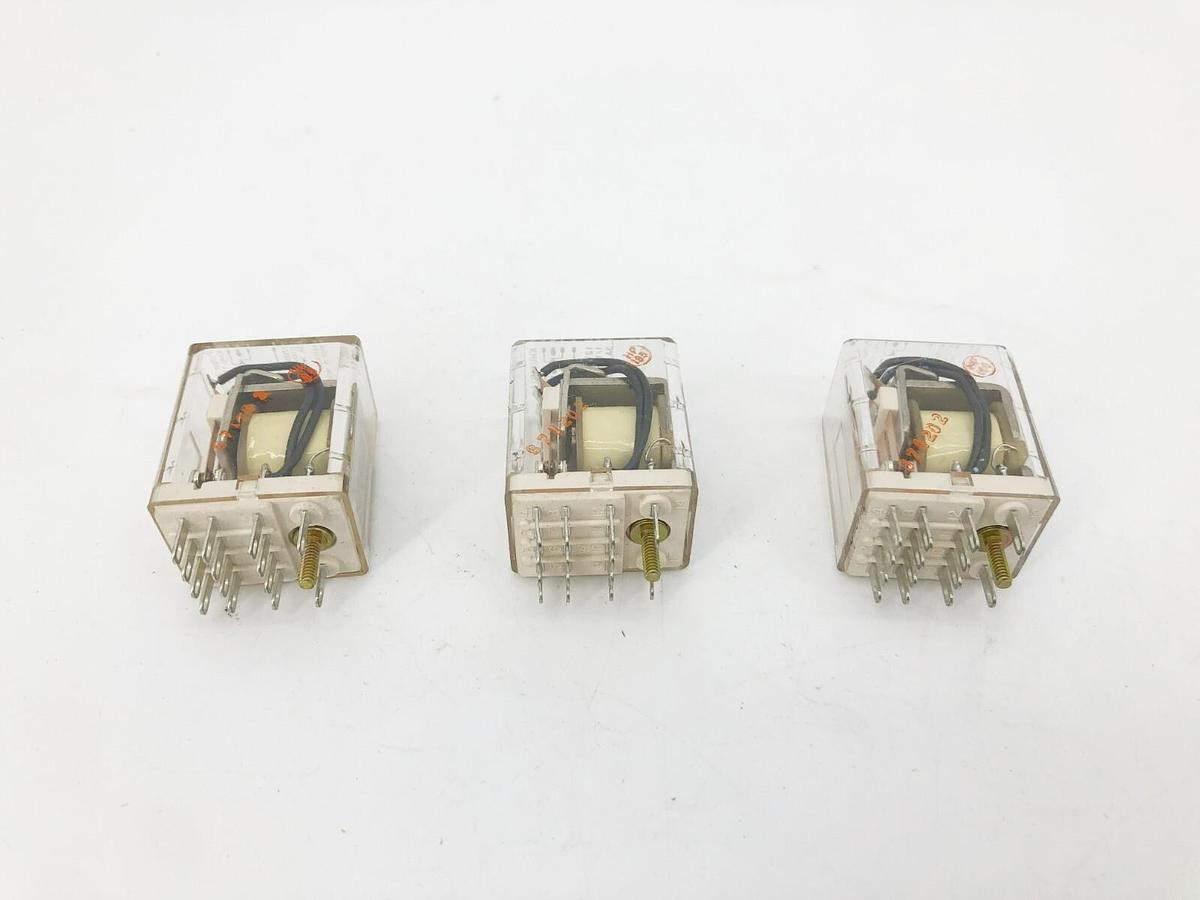 Lot of 3 New Potter & Brumfield KHU17D11-12 Relays 3A 120VAC 12VDC Coil - No Box