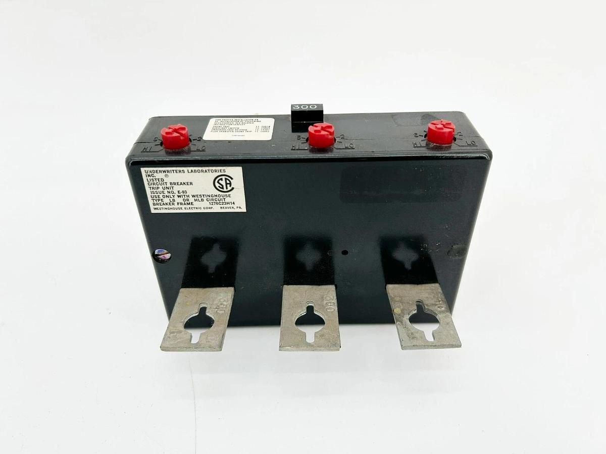 New Westinghouse HLB3300T Trip Unit, 300 A, 3 Pole, 1276C23H14