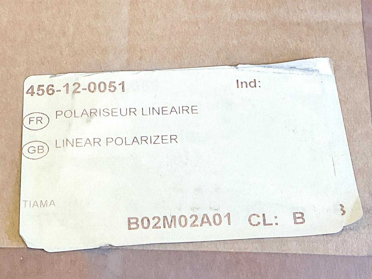 New Oerlikon Balzers Optics 456-12-0051 Linear Polarizer Sheet 23.5" L 14-1/4"W