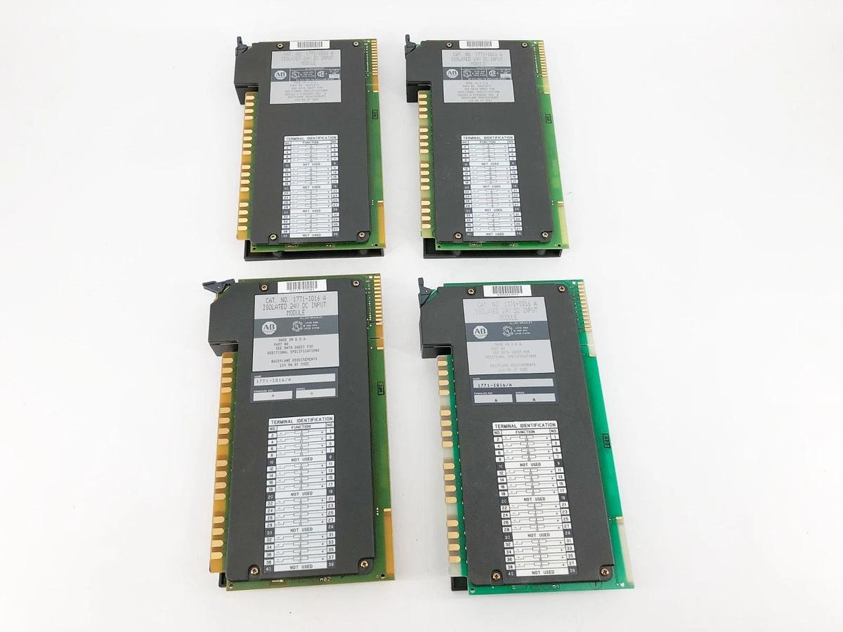 Used Lot of 4 Allen Bradley 1771-IQ16 Ser. A Isolated Input Module 24VDC
